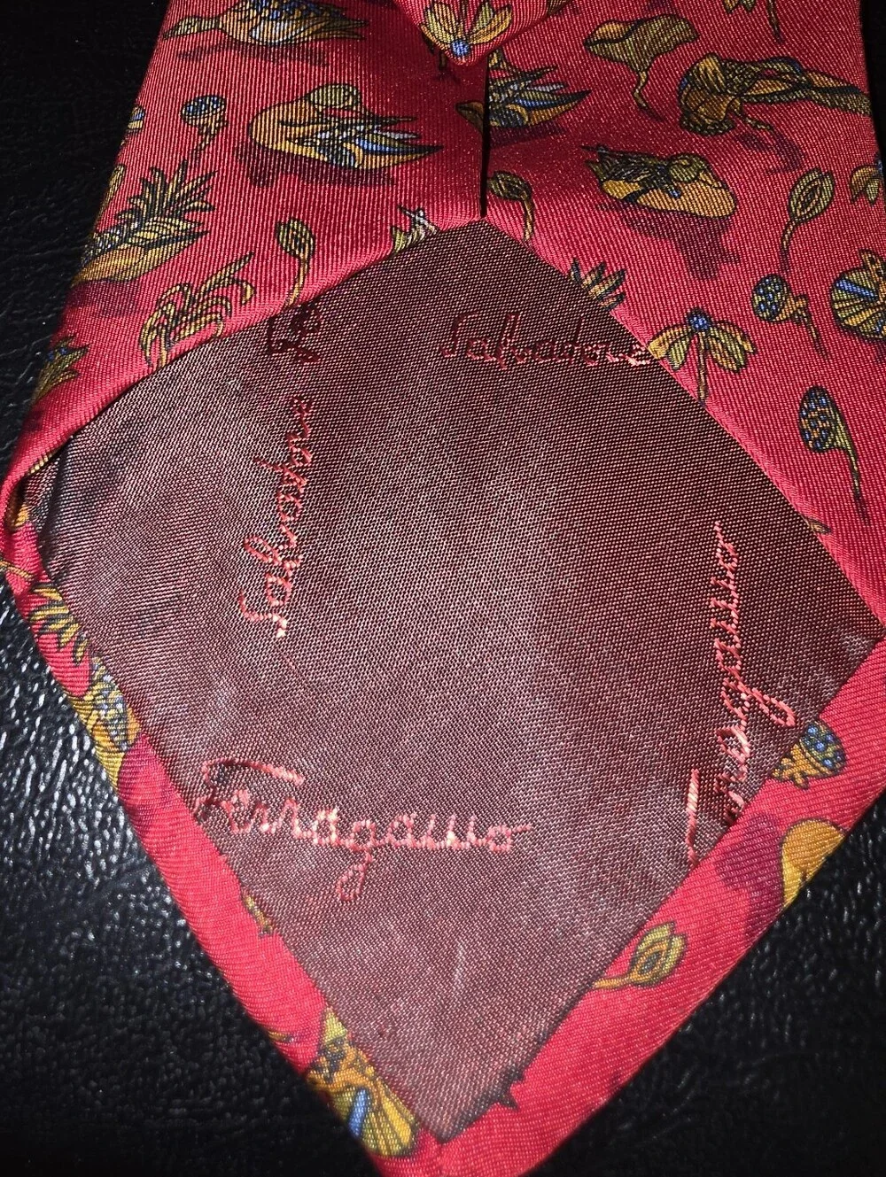 Vintage Salvatore Ferragamo 100% Silk Necktie